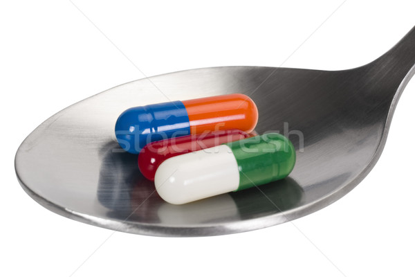 Cuillère capsules pilule pharmacie drogue [[stock_photo]] © imagedb