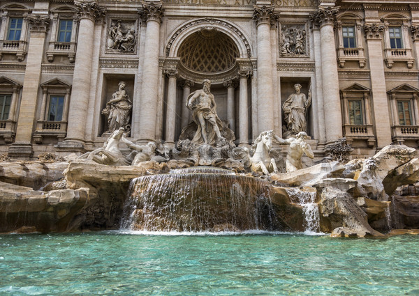 çeşme trevi Çeşmesi Roma su at sanat Stok fotoğraf © imagedb