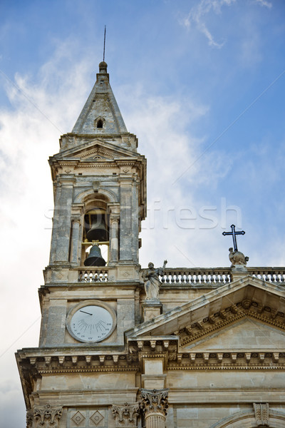 Low angle view of bell tower of a cathedral Stock photo © imagedb