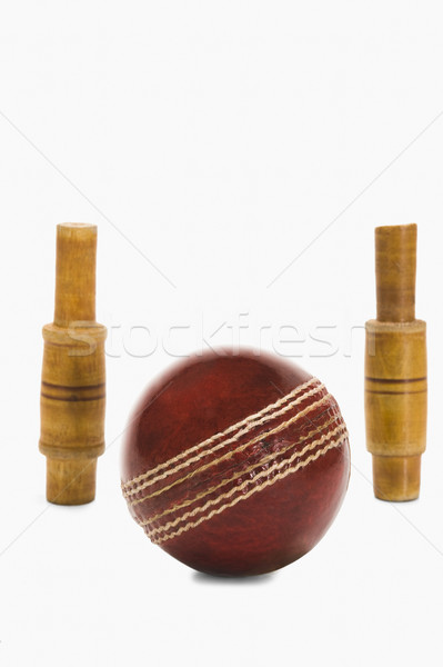 Közelkép krikett labda fa piros bőr Stock fotó © imagedb