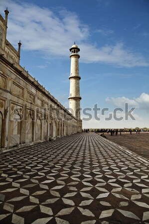 Turisti mausoleo Taj Mahal India mondo giardino Foto d'archivio © imagedb