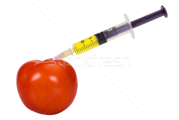 Tomate ciencia rojo jeringa fotografía desarrollo Foto stock © imagedb