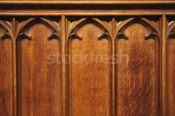 Stock fotó: Részlet · fából · készült · panel · Oxford · egyetem · Oxfordshire