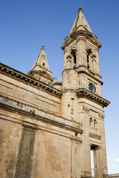 Low angle view of bell tower of a cathedral Stock photo © imagedb