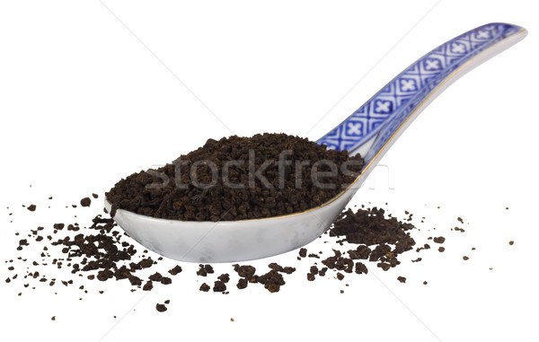 勺子 充分 乾燥 茶 葉 商業照片 © imagedb