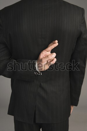 üzletember ujjak mögött hát áll remény Stock fotó © imagedb