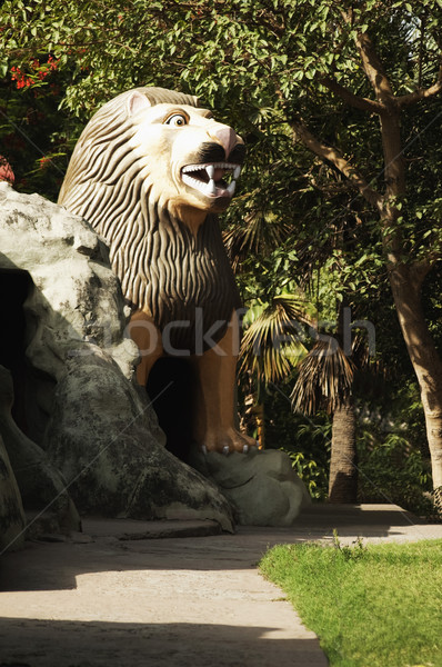 статуя лев саду храма Нью-Дели Индия Сток-фото © imagedb