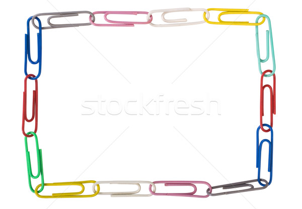 Kâğıt dikdörtgen biçiminde biçim grup plastik bağlantı Stok fotoğraf © imagedb
