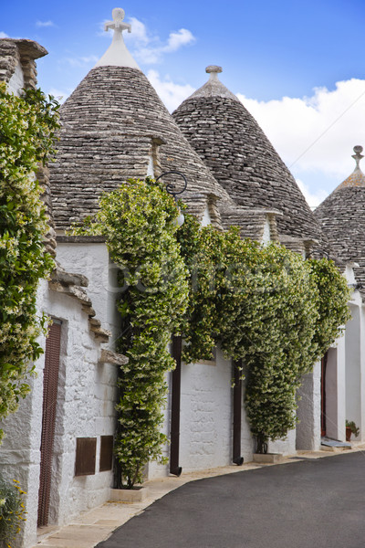 Trulli houses in a town Stock photo © imagedb