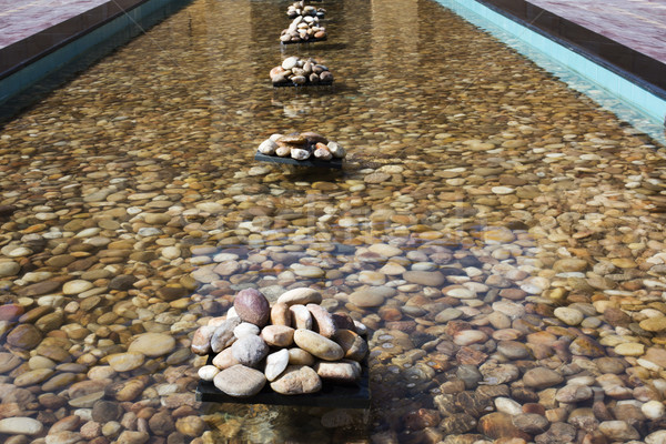 Pebbles in an artificial pond, Jaisalmer, Rajasthan, India Stock photo © imagedb