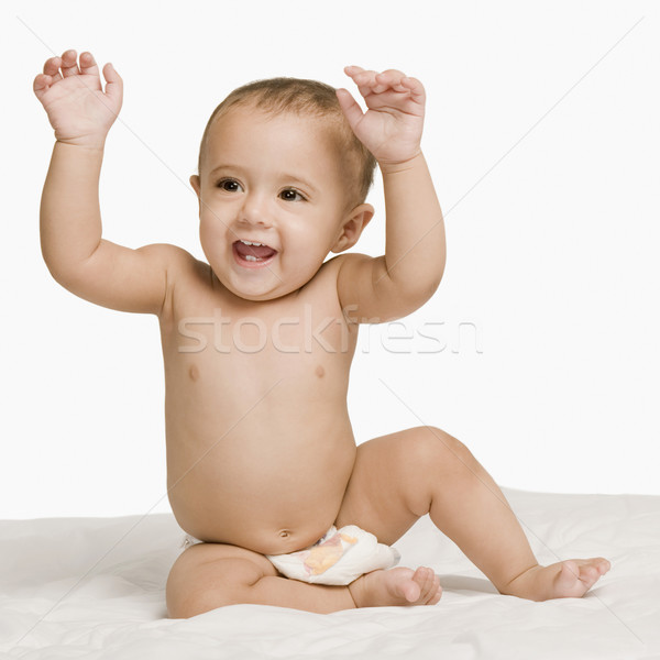 Сток-фото: ребенка · мальчика · играет · улыбаясь · весело · сидят