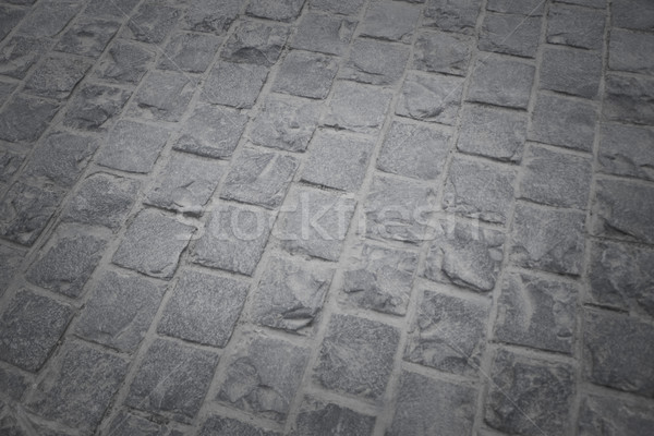 Ansicht Kopfsteinpflaster Straße Delhi Indien Stock foto © imagedb