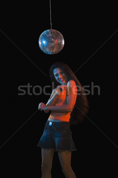 Donna dancing discoteca party dance moda Foto d'archivio © imagedb