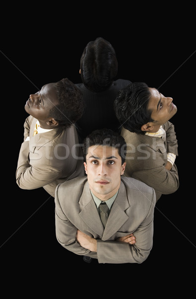 Ansicht vier Geschäftsleute stehen Stock foto © imagedb
