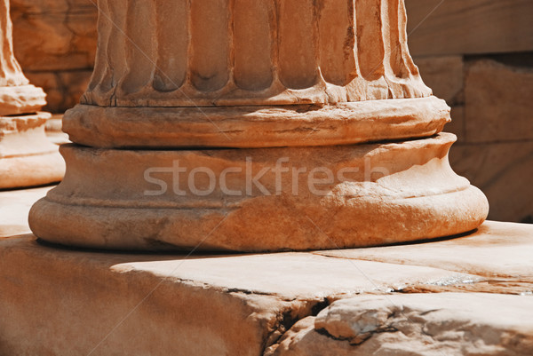 Ruines kolom Acropolis Athene Griekenland ontwerp Stockfoto © imagedb