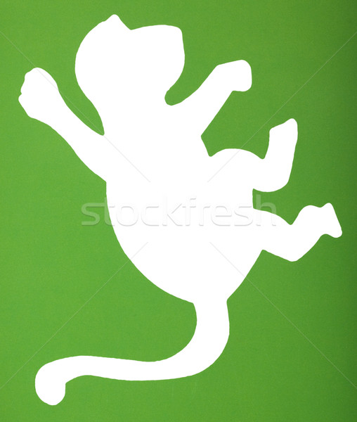 シルエット 猿 緑 寝 垂直 ほ乳類 ストックフォト © imagedb