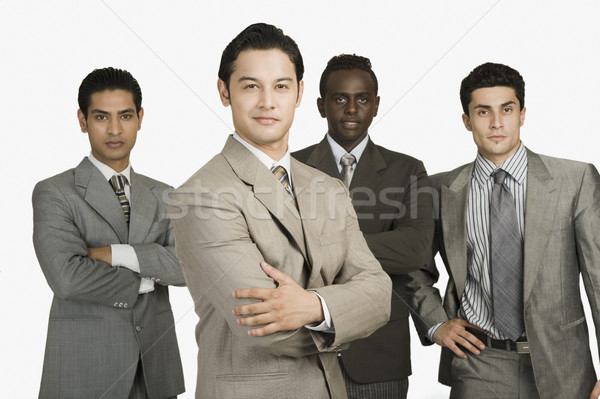 Porträt vier Geschäftsleute stehen zusammen Business Stock foto © imagedb