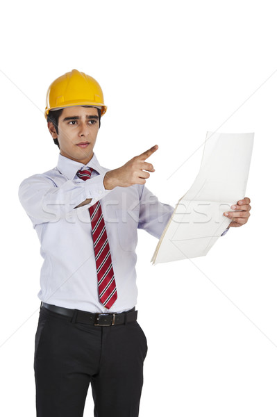 мужчины архитектора план указывая бизнеса Сток-фото © imagedb