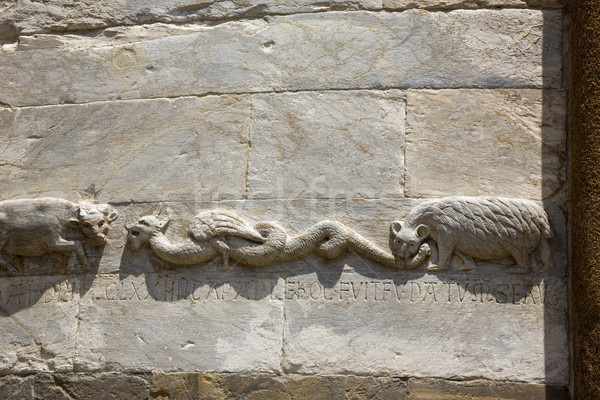Detail of carving on the wall Stock photo © imagedb