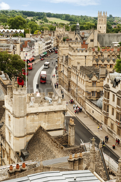 Vedere clădirilor oraş oxford universitar Imagine de stoc © imagedb