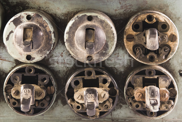 Közelkép öreg csoport energia retro elektromosság Stock fotó © imagedb