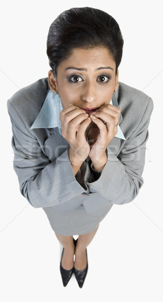 деловая женщина глядя испуганный женщину портрет молодые Сток-фото © imagedb