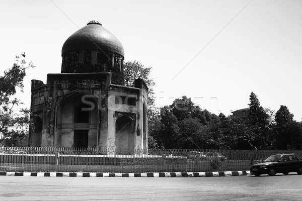 路邊 迪拜塔 新德里 印度 樹 建築 商業照片 © imagedb