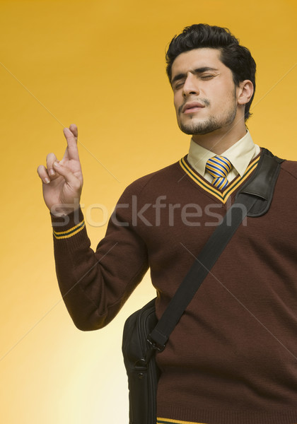 üzletember ujjak üzlet férfi áll fotózás Stock fotó © imagedb
