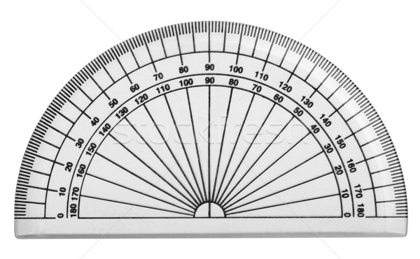 ストックフォト: クローズアップ · 分度器 · 教育 · ツール · プラスチック · クローズアップ