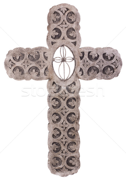 Kreuz Kunst Muster religiösen isoliert Stock foto © imagedb
