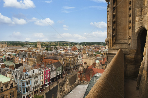 Stock fotó: Magasról · fotózva · kilátás · épületek · város · Oxford · Oxfordshire