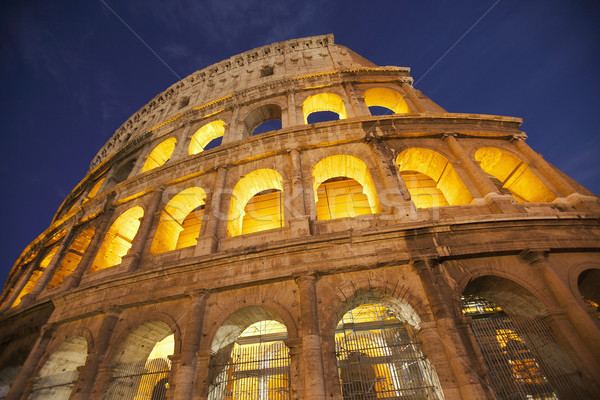 Fény éjszaka történelem ív Roma római Stock fotó © imagedb