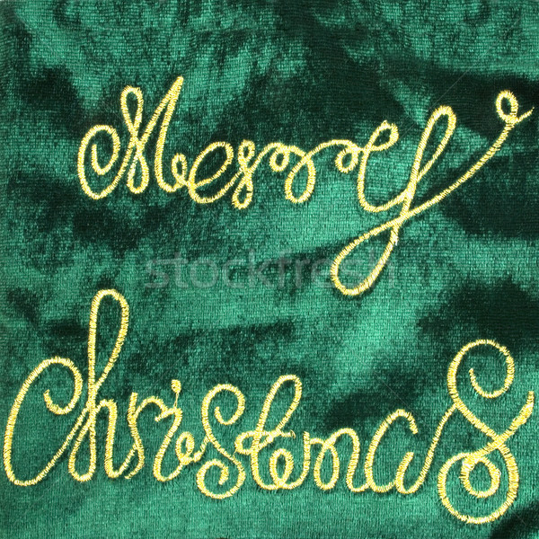 Allegro Natale testo velluto panno arte Foto d'archivio © imagedb