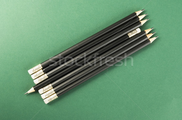 Bleistifte Zeile Bleistift Gruppe schwarz Stock foto © imagedb