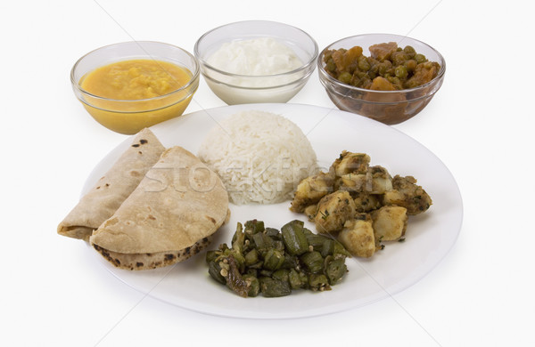 Stockfoto: Indiaas · eten · diner · aardappel · maaltijd · fotografie