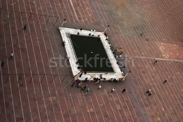 View stagno moschea Delhi India Foto d'archivio © imagedb