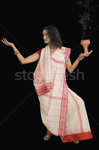 Mulher ritual dançar beleza jovem Foto stock © imagedb