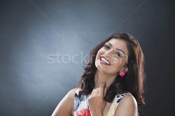 Portret piękna młoda kobieta stwarzające kobieta moda Zdjęcia stock © imagedb