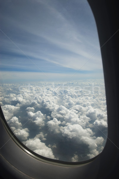 Nuages fenêtre avion new delhi Inde Voyage [[stock_photo]] © imagedb