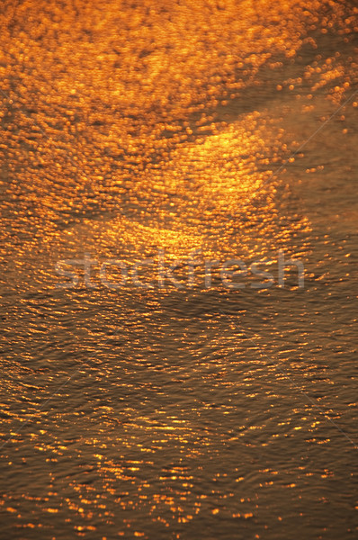 Zdjęcia stock: światło · słoneczne · powierzchnia · wody · goa · Indie · pomarańczowy · fotografii