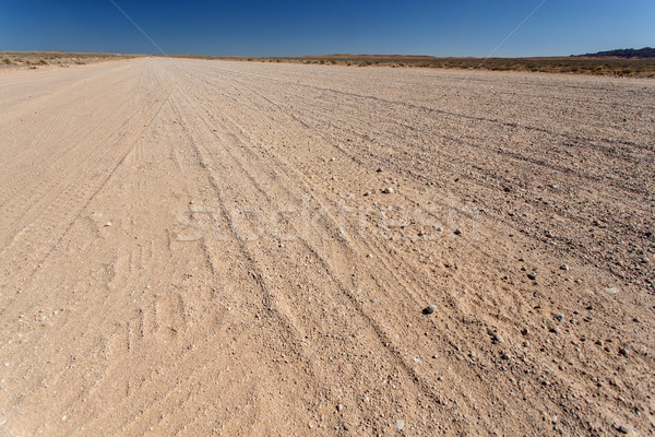 Wüste Straße Namibia Afrika Himmel blau Stock foto © imagex
