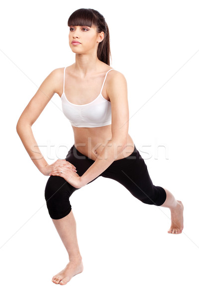Zdjęcia stock: Kobieta · fitness · młoda · kobieta · odizolowany · biały · pracy