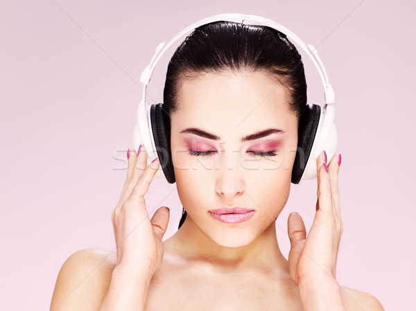 Stock photo: woman with headphones