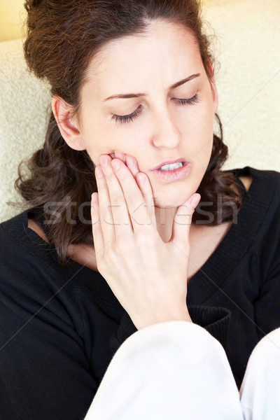 Kobieta ból ból zęba domu stomatologicznych żal Zdjęcia stock © imarin