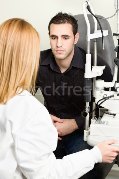 worried male patient listening diagnose  Stock photo © imarin