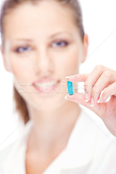Bastante femenino médico enfermera azul Foto stock © imarin