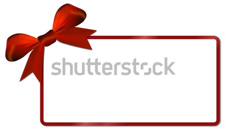 Christmas card with red bow Stock photo © impresja26