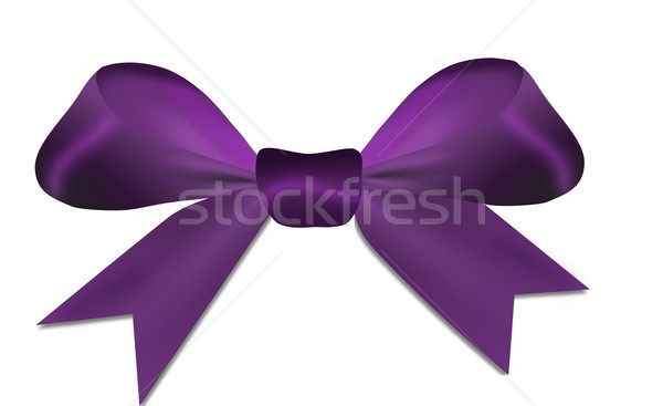 Foto stock: Roxo · arco · isolado · branco · aniversário · fundo