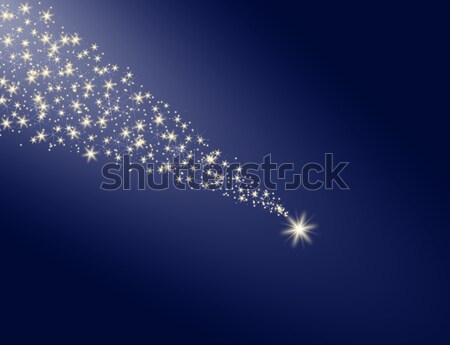 Falling star on a black background Stock photo © impresja26