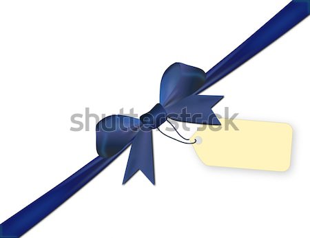 Blue bow isolated on a white background Stock photo © impresja26